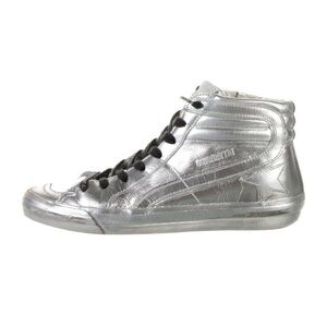 GOLDEN GOOSE Metallic 'Slides' Hightop Sneakers